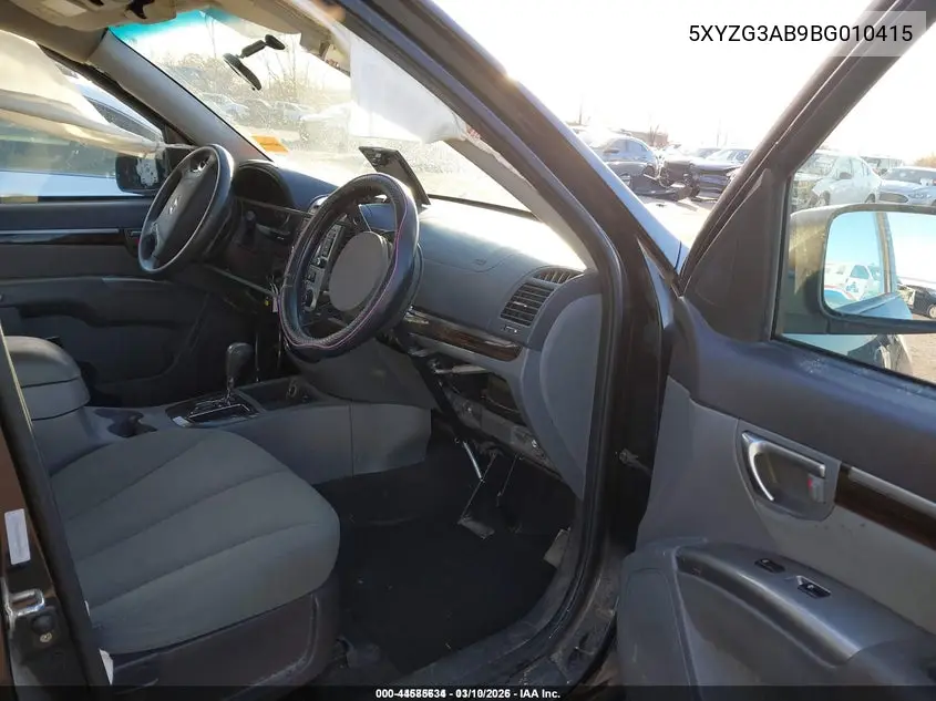 5XYZG3AB9BG010415 2011 Hyundai Santa Fe Gls