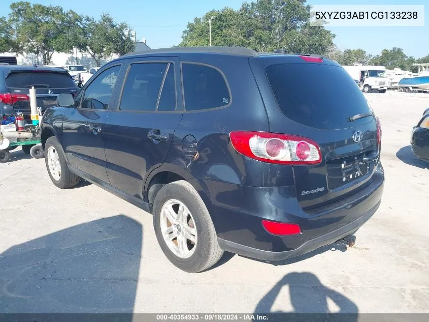 2012 Hyundai Santa Fe Gls VIN: 5XYZG3AB1CG133238 Lot: 40354933