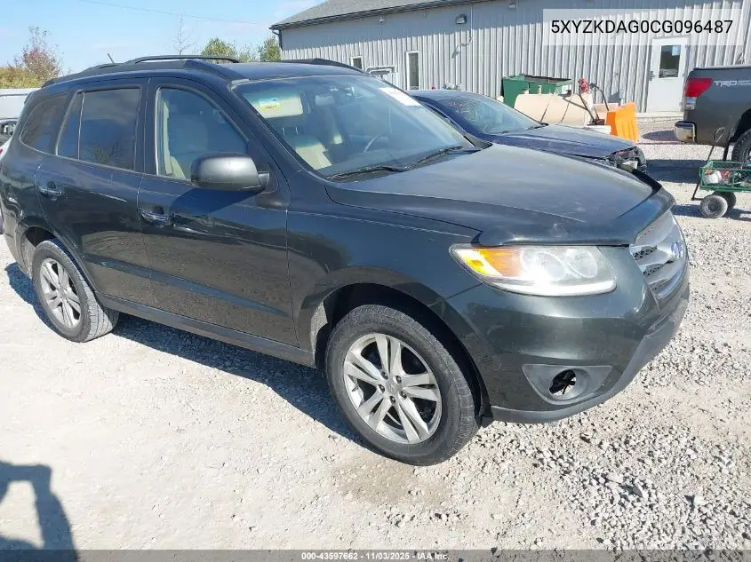 5XYZKDAG0CG096487 2012 Hyundai Santa Fe Limited V6