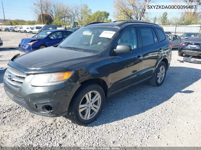 5XYZKDAG0CG096487 2012 Hyundai Santa Fe Limited V6