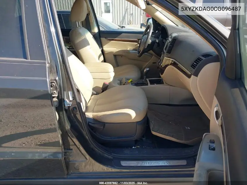 5XYZKDAG0CG096487 2012 Hyundai Santa Fe Limited V6
