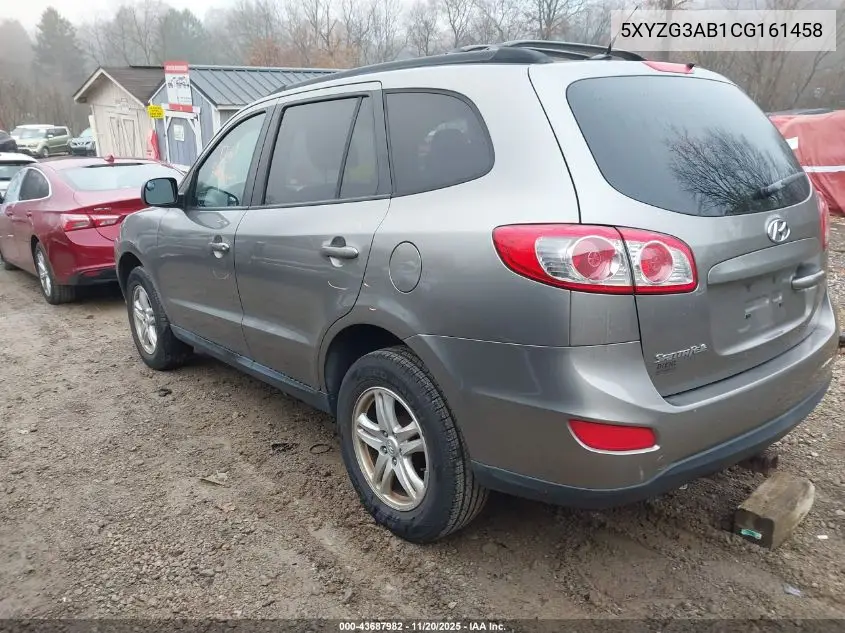 5XYZG3AB1CG161458 2012 Hyundai Santa Fe Gls