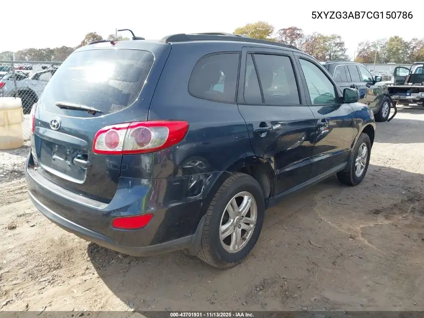 5XYZG3AB7CG150786 2012 Hyundai Santa Fe Gls