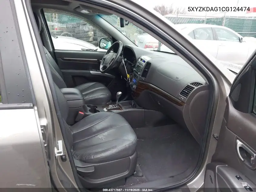 5XYZKDAG1CG124474 2012 Hyundai Santa Fe Limited V6