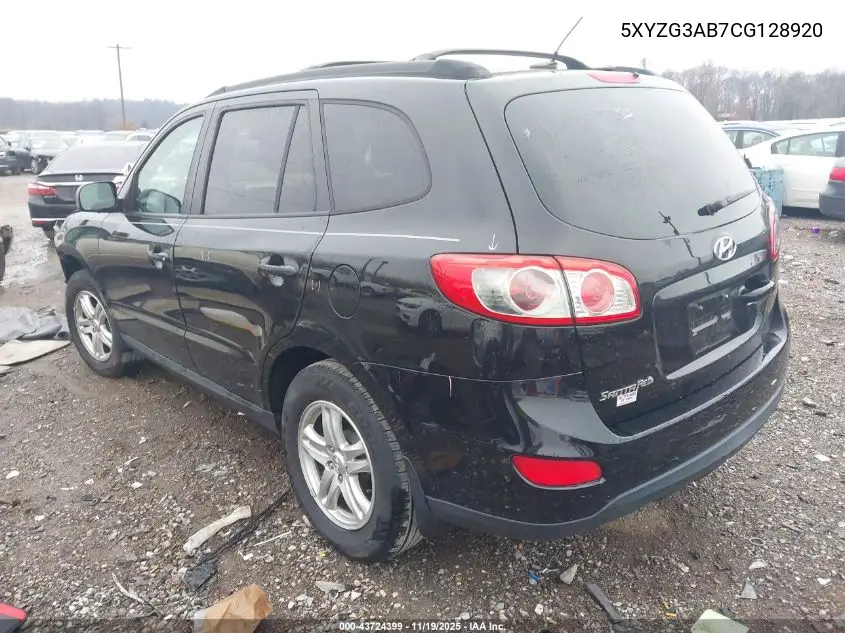 5XYZG3AB7CG128920 2012 Hyundai Santa Fe Gls
