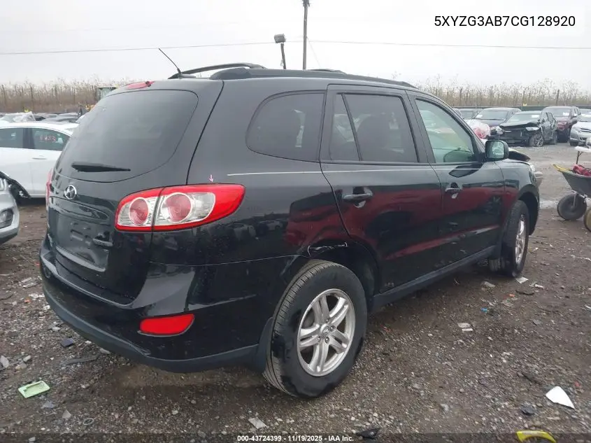 5XYZG3AB7CG128920 2012 Hyundai Santa Fe Gls