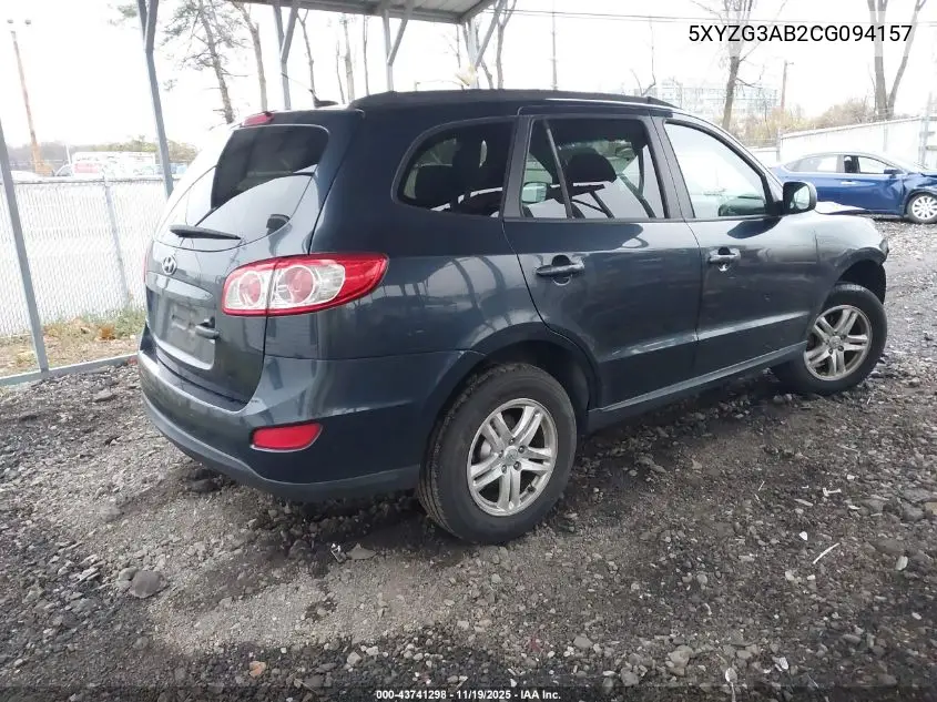 5XYZG3AB2CG094157 2012 Hyundai Santa Fe Gls