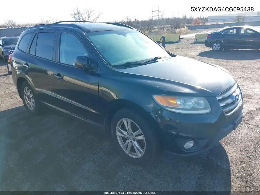 5XYZKDAG4CG095438 2012 Hyundai Santa Fe Limited V6