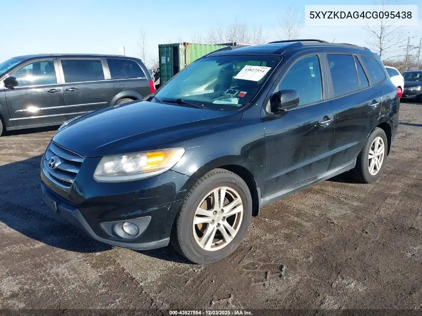 5XYZKDAG4CG095438 2012 Hyundai Santa Fe Limited V6