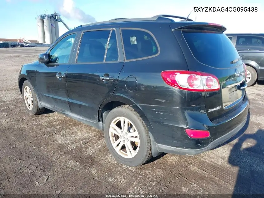 5XYZKDAG4CG095438 2012 Hyundai Santa Fe Limited V6