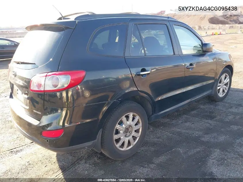 5XYZKDAG4CG095438 2012 Hyundai Santa Fe Limited V6