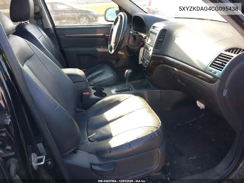 5XYZKDAG4CG095438 2012 Hyundai Santa Fe Limited V6