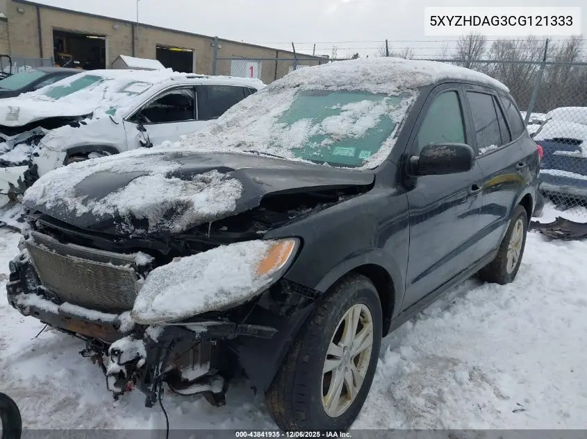 5XYZHDAG3CG121333 2012 Hyundai Santa Fe Se