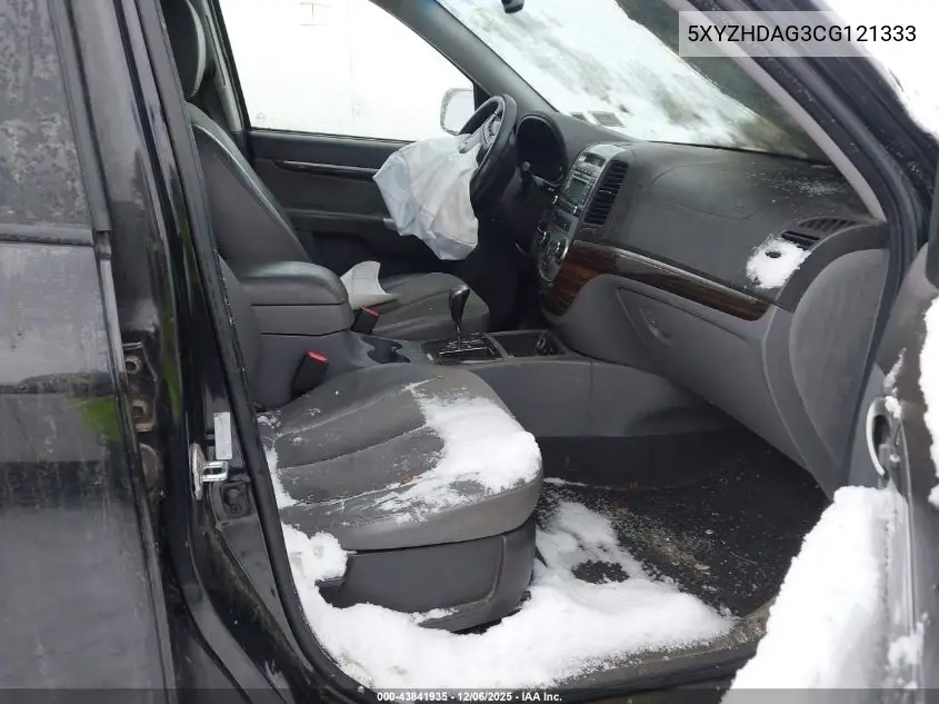 5XYZHDAG3CG121333 2012 Hyundai Santa Fe Se