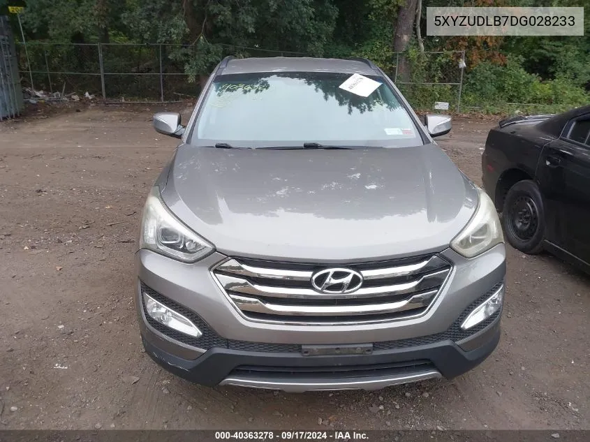 2013 Hyundai Santa Fe Sport VIN: 5XYZUDLB7DG028233 Lot: 40363278