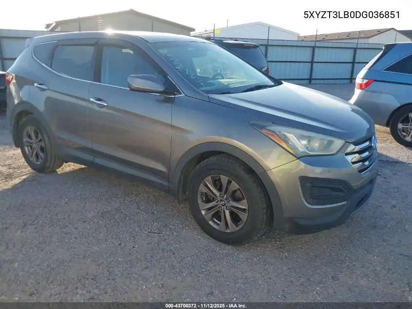 5XYZT3LB0DG036851 2013 Hyundai Santa Fe Sport