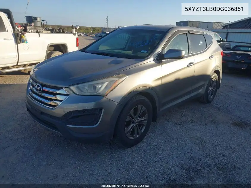 5XYZT3LB0DG036851 2013 Hyundai Santa Fe Sport