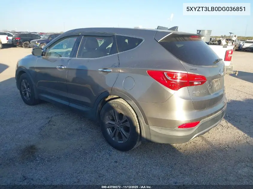 5XYZT3LB0DG036851 2013 Hyundai Santa Fe Sport