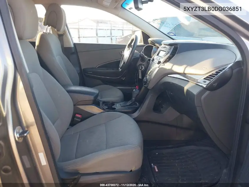 5XYZT3LB0DG036851 2013 Hyundai Santa Fe Sport