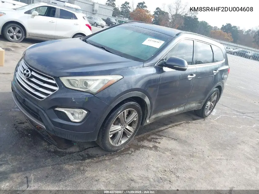 KM8SR4HF2DU004608 2013 Hyundai Santa Fe Limited