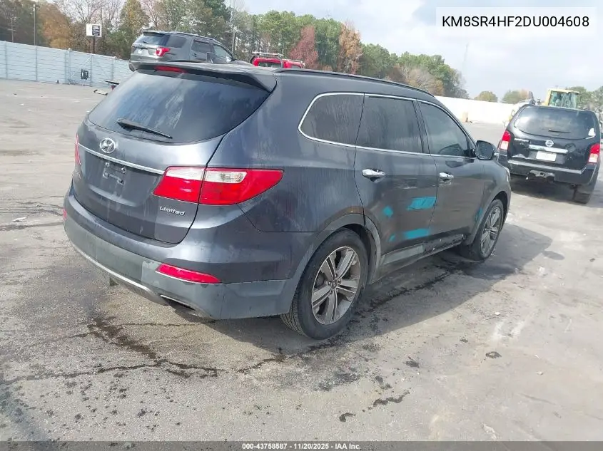 KM8SR4HF2DU004608 2013 Hyundai Santa Fe Limited