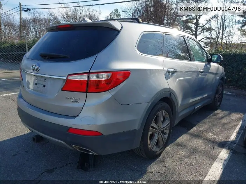KM8SRDHF0DU004798 2013 Hyundai Santa Fe Limited