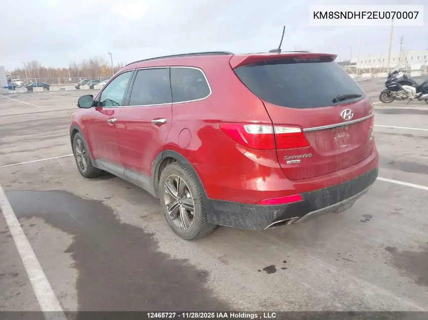 KM8SNDHF2EU070007 2014 Hyundai Santa Fe Gls