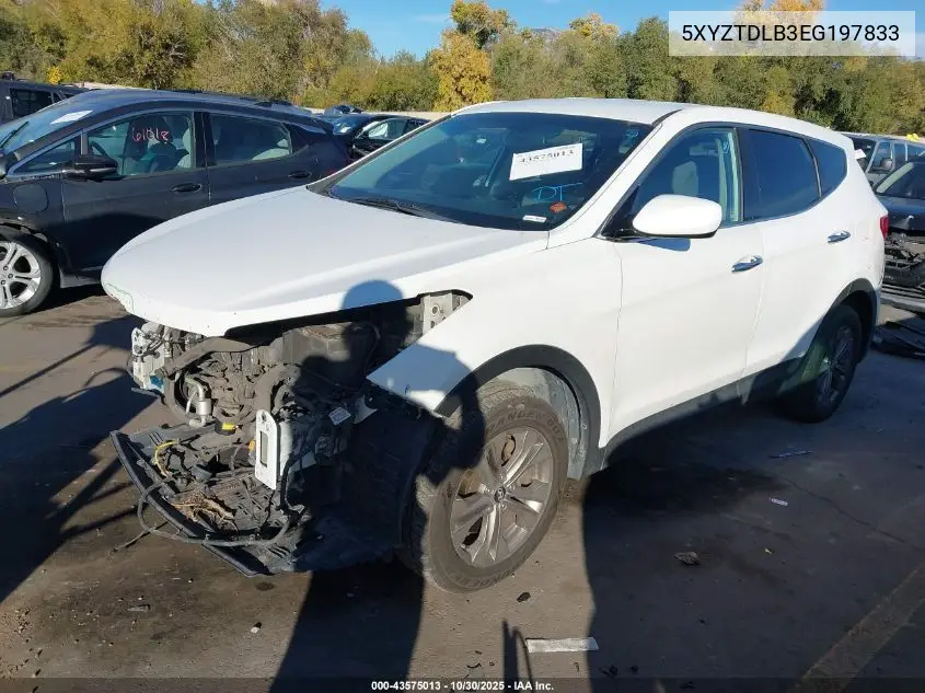 5XYZTDLB3EG197833 2014 Hyundai Santa Fe Sport 2.4L