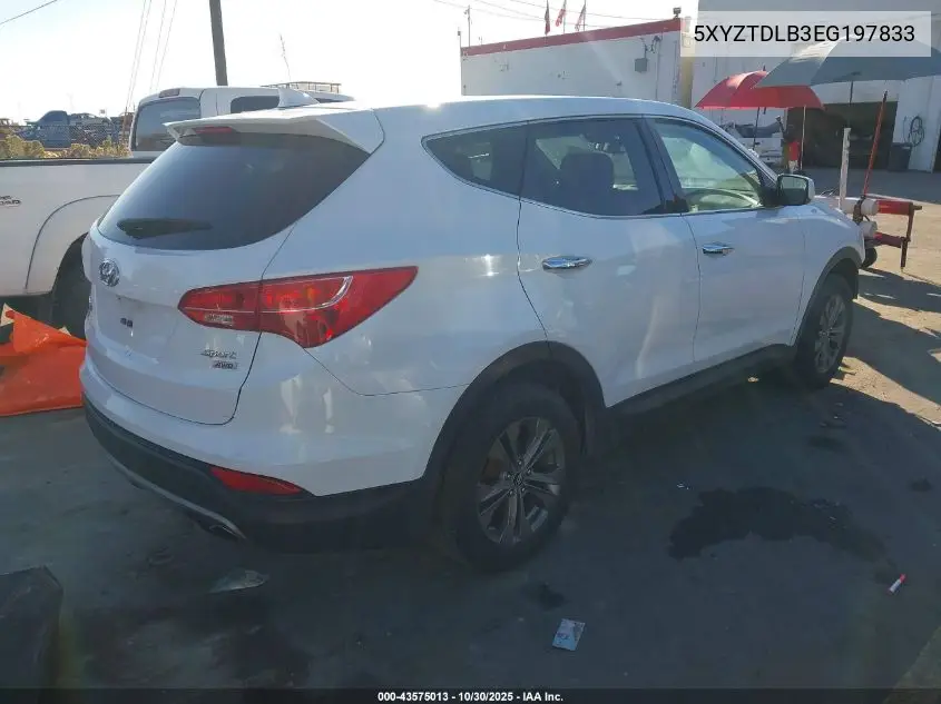 5XYZTDLB3EG197833 2014 Hyundai Santa Fe Sport 2.4L