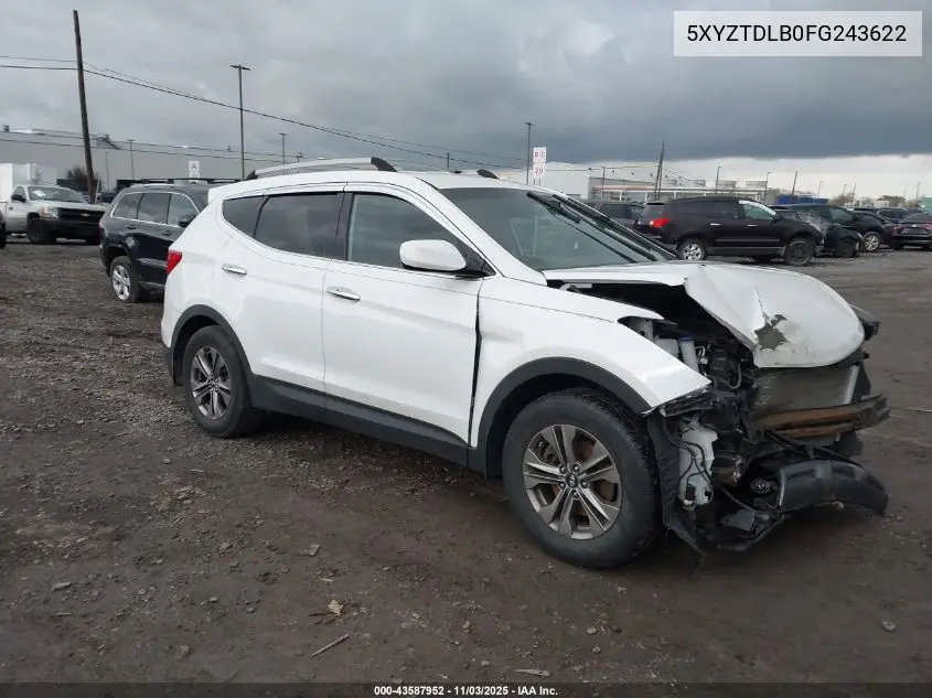 5XYZTDLB0FG243622 2015 Hyundai Santa Fe Sport 2.4L
