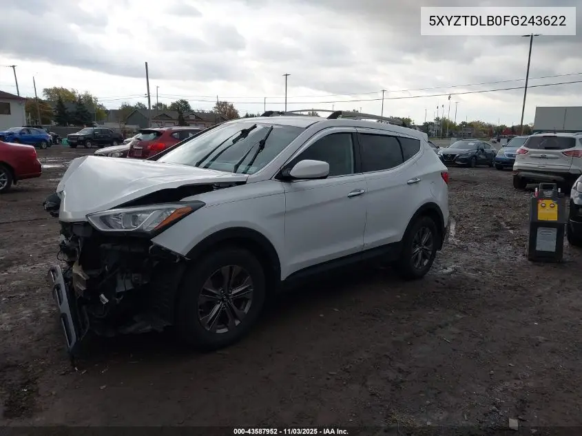 5XYZTDLB0FG243622 2015 Hyundai Santa Fe Sport 2.4L