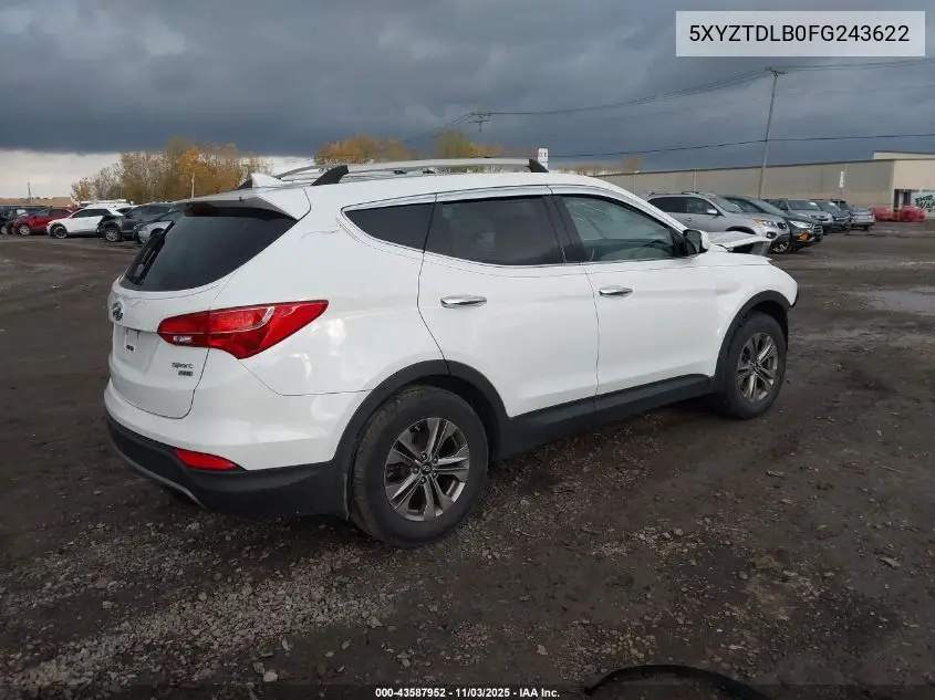 5XYZTDLB0FG243622 2015 Hyundai Santa Fe Sport 2.4L
