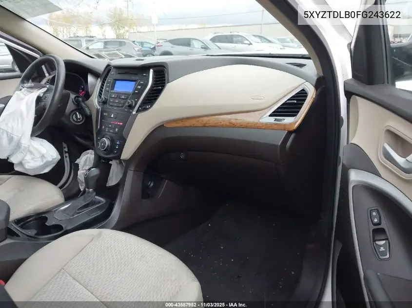 5XYZTDLB0FG243622 2015 Hyundai Santa Fe Sport 2.4L