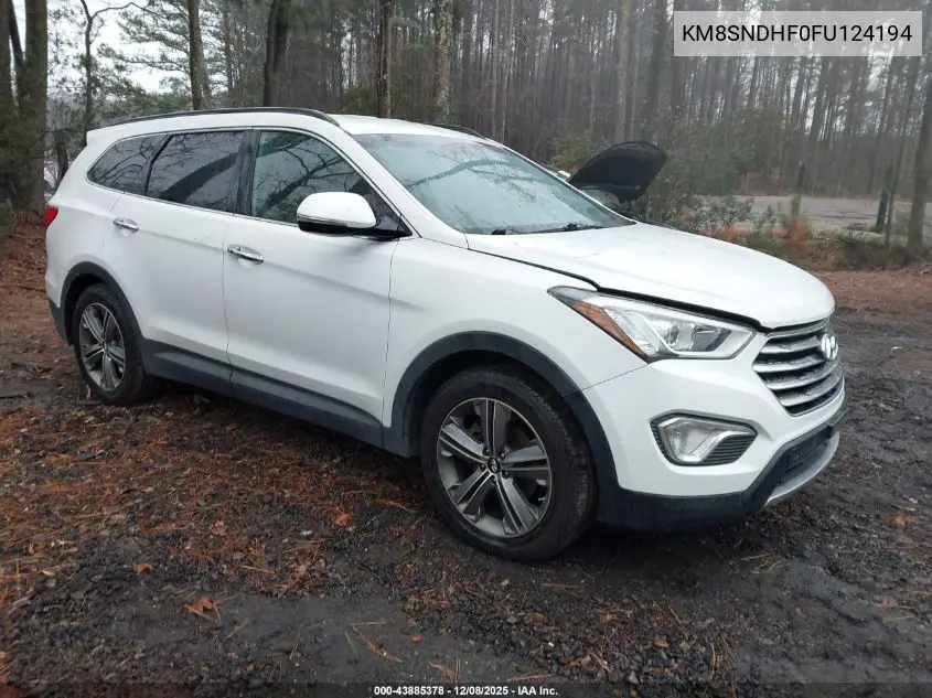 KM8SNDHF0FU124194 2015 Hyundai Santa Fe Gls