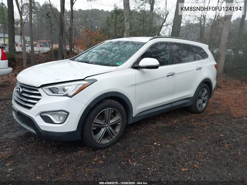 KM8SNDHF0FU124194 2015 Hyundai Santa Fe Gls