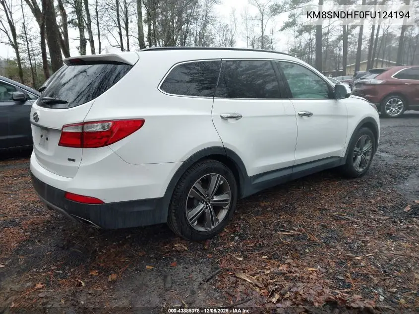 KM8SNDHF0FU124194 2015 Hyundai Santa Fe Gls