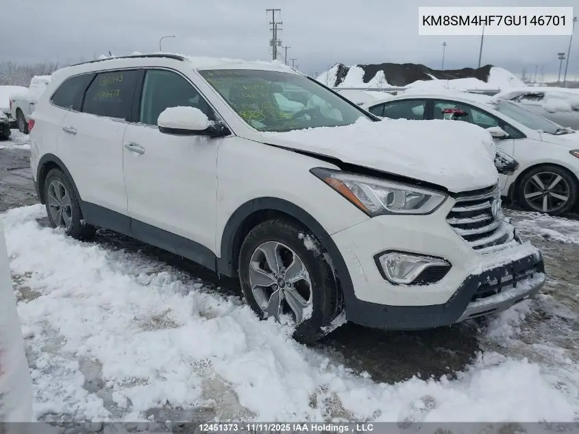 KM8SM4HF7GU146701 2016 Hyundai Santa Fe Se