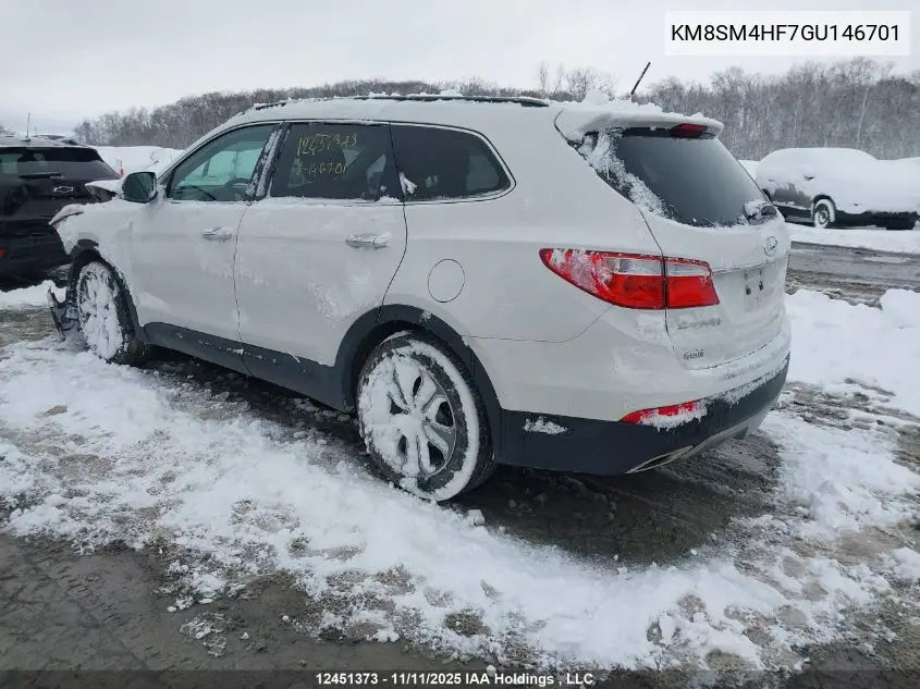 KM8SM4HF7GU146701 2016 Hyundai Santa Fe Se