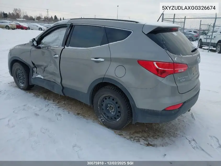 5XYZUDLAXGG326674 2016 Hyundai Santa Fe Sport