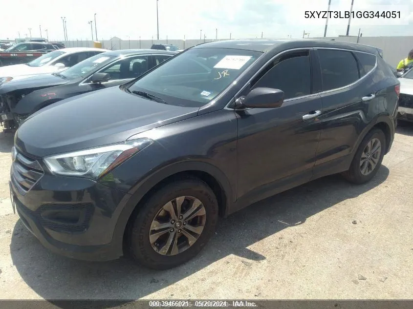 5XYZT3LB1GG344051 2016 Hyundai Santa Fe Sport 2.4L