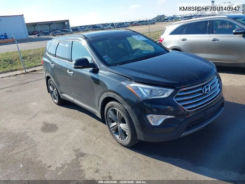 KM8SRDHF7GU140947 2016 Hyundai Santa Fe Limited