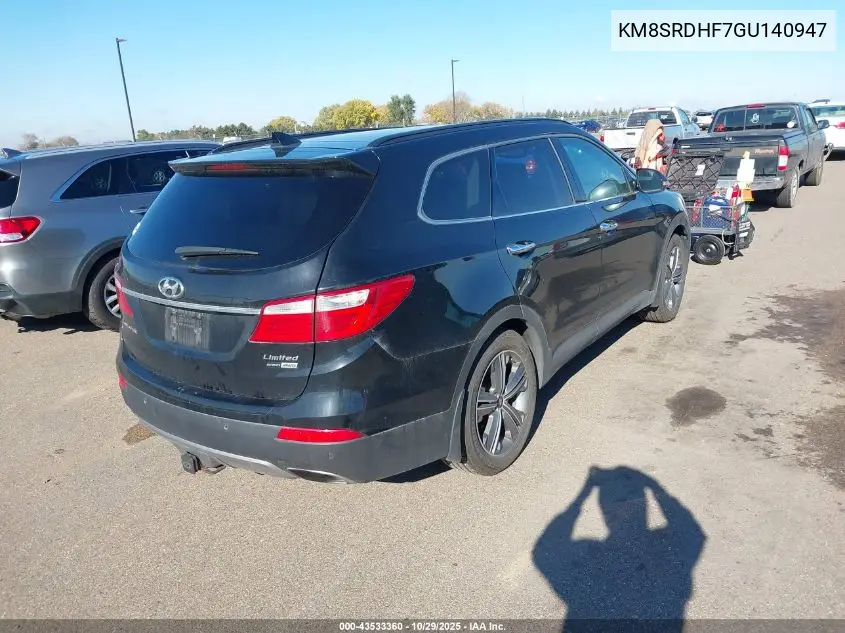KM8SRDHF7GU140947 2016 Hyundai Santa Fe Limited