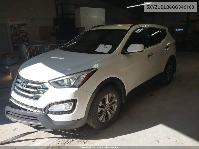 5XYZUDLB6GG346168 2016 Hyundai Santa Fe Sport 2.4L