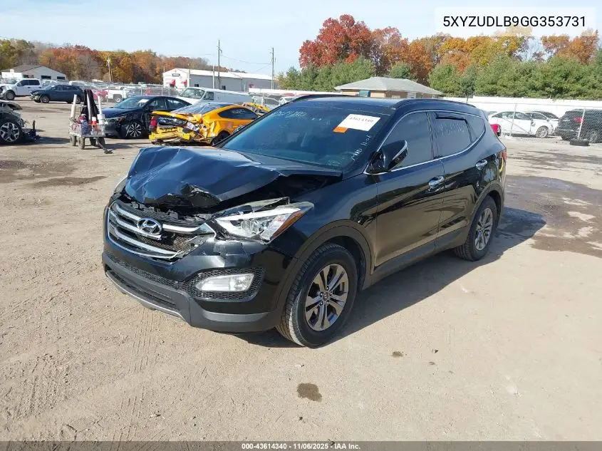 5XYZUDLB9GG353731 2016 Hyundai Santa Fe Sport 2.4L