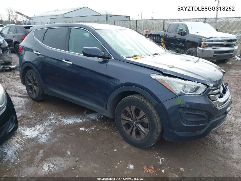 5XYZTDLB8GG318262 2016 Hyundai Santa Fe Sport 2.4L