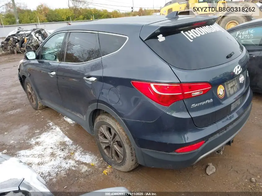 5XYZTDLB8GG318262 2016 Hyundai Santa Fe Sport 2.4L
