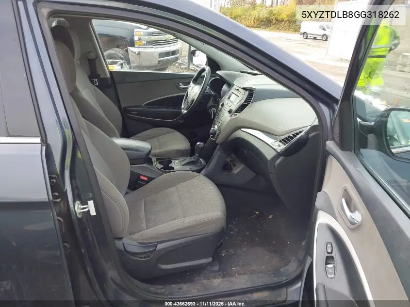 5XYZTDLB8GG318262 2016 Hyundai Santa Fe Sport 2.4L