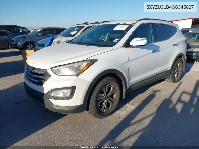 5XYZU3LB4GG345627 2016 Hyundai Santa Fe Sport 2.4L