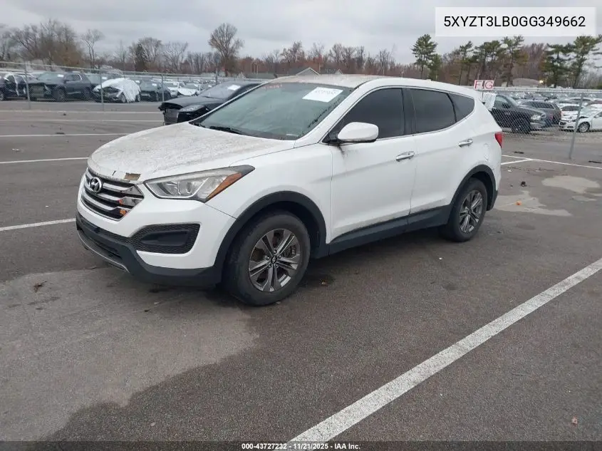 5XYZT3LB0GG349662 2016 Hyundai Santa Fe Sport 2.4L