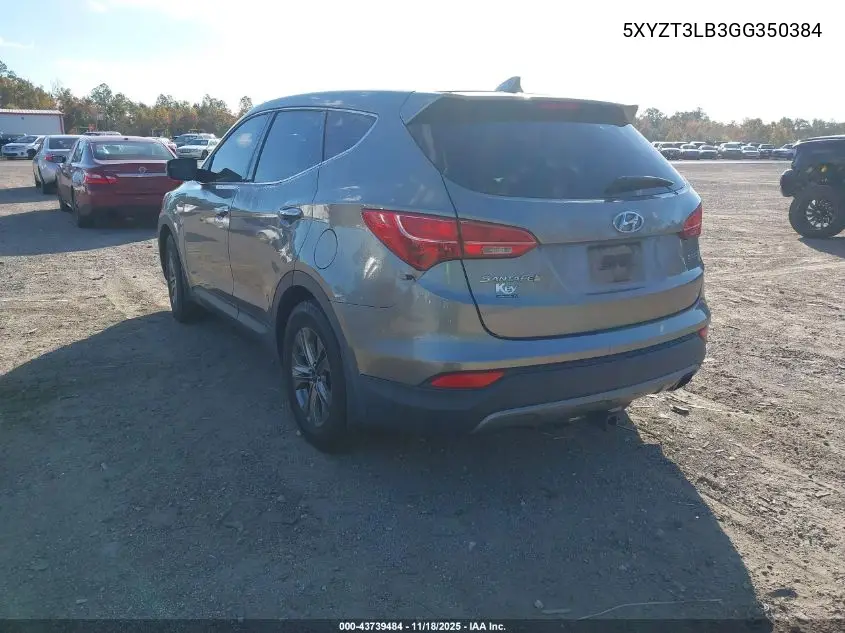 5XYZT3LB3GG350384 2016 Hyundai Santa Fe Sport 2.4L